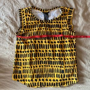 Nooworks Yellow and Black print muscle tank